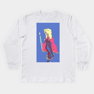 Illumination. Pen drawing. Female figure illustration. Kids Long Sleeve T-Shirt